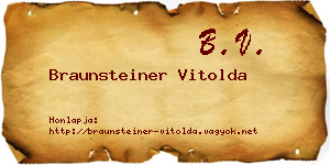 Braunsteiner Vitolda névjegykártya